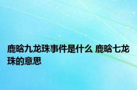 鹿晗九龙珠事件是什么 鹿晗七龙珠的意思