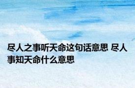 尽人之事听天命这句话意思 尽人事知天命什么意思