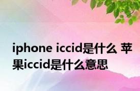 iphone iccid是什么 苹果iccid是什么意思