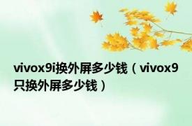 vivox9i换外屏多少钱（vivox9只换外屏多少钱）