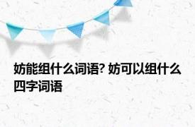 妨能组什么词语? 妨可以组什么四字词语