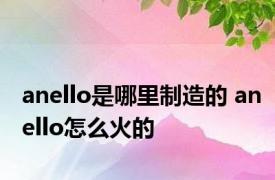 anello是哪里制造的 anello怎么火的