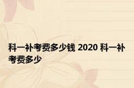 科一补考费多少钱 2020 科一补考费多少