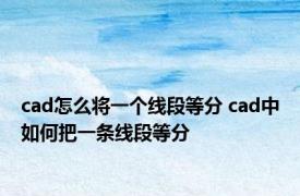 cad怎么将一个线段等分 cad中如何把一条线段等分