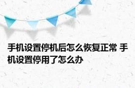 手机设置停机后怎么恢复正常 手机设置停用了怎么办