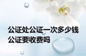 公证处公证一次多少钱 公证要收费吗