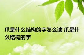 爪是什么结构的字怎么读 爪是什么结构的字