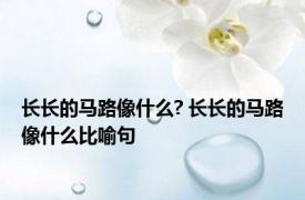 长长的马路像什么? 长长的马路像什么比喻句