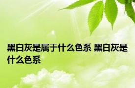 黑白灰是属于什么色系 黑白灰是什么色系