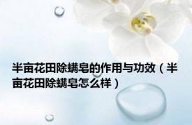 半亩花田除螨皂的作用与功效（半亩花田除螨皂怎么样）