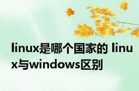 linux是哪个国家的 linux与windows区别