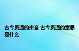 古今贯通的拼音 古今贯通的意思是什么