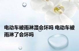 电动车被雨淋湿会坏吗 电动车被雨淋了会坏吗