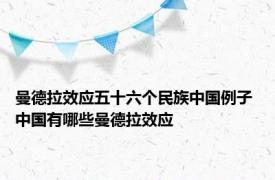 曼德拉效应五十六个民族中国例子 中国有哪些曼德拉效应