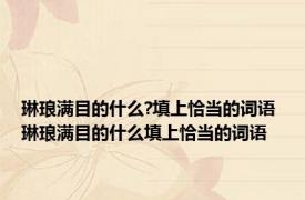 琳琅满目的什么?填上恰当的词语 琳琅满目的什么填上恰当的词语