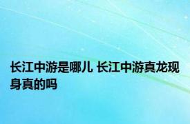 长江中游是哪儿 长江中游真龙现身真的吗