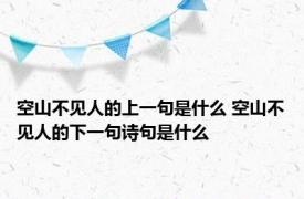 空山不见人的上一句是什么 空山不见人的下一句诗句是什么