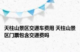 天柱山景区交通车费用 天柱山景区门票包含交通费吗