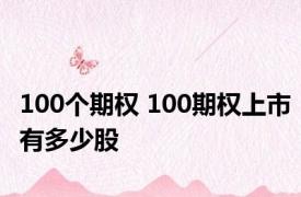 100个期权 100期权上市有多少股