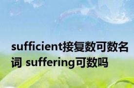 sufficient接复数可数名词 suffering可数吗