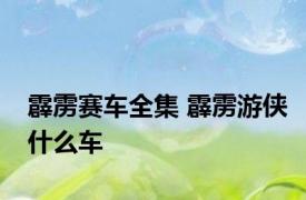 霹雳赛车全集 霹雳游侠什么车