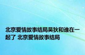 北京爱情故事结局吴狄和谁在一起了 北京爱情故事结局