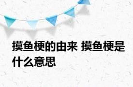 摸鱼梗的由来 摸鱼梗是什么意思