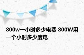 800w一小时多少电费 800W用一个小时多少度电