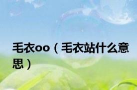 毛衣oo（毛衣站什么意思）