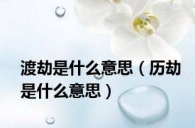 渡劫是什么意思（历劫是什么意思）