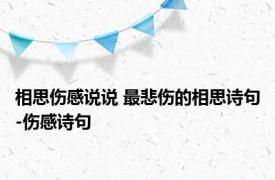 相思伤感说说 最悲伤的相思诗句-伤感诗句