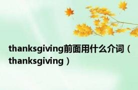 thanksgiving前面用什么介词（thanksgiving）