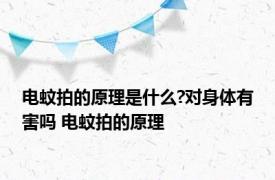 电蚊拍的原理是什么?对身体有害吗 电蚊拍的原理