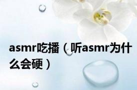 asmr吃播（听asmr为什么会硬）