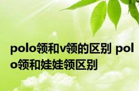 polo领和v领的区别 polo领和娃娃领区别