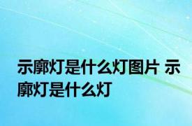 示廓灯是什么灯图片 示廓灯是什么灯