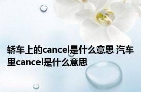 轿车上的cancel是什么意思 汽车里cancel是什么意思