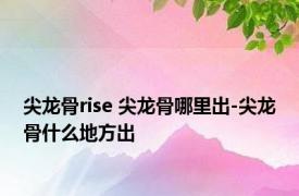 尖龙骨rise 尖龙骨哪里出-尖龙骨什么地方出