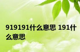 919191什么意思 191什么意思