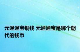 元通通宝铜钱 元通通宝是哪个朝代的钱币