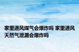 家里通风煤气会爆炸吗 家里通风天然气泄漏会爆炸吗