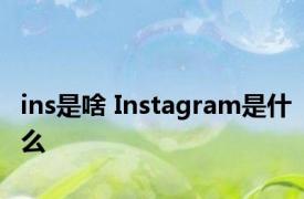 ins是啥 Instagram是什么