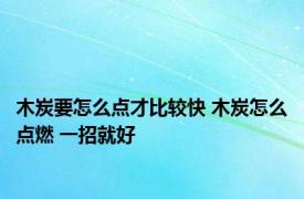 木炭要怎么点才比较快 木炭怎么点燃 一招就好