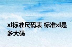 xl标准尺码表 标准xl是多大码