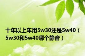 十年以上车用5w30还是5w40（5w30和5w40哪个静音）