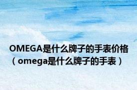 OMEGA是什么牌子的手表价格（omega是什么牌子的手表）