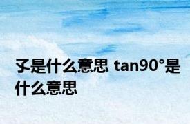 孓是什么意思 tan90°是什么意思