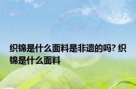 织锦是什么面料是非遗的吗? 织锦是什么面料