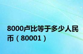 8000卢比等于多少人民币（80001）