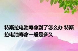 特斯拉电池寿命到了怎么办 特斯拉电池寿命一般是多久